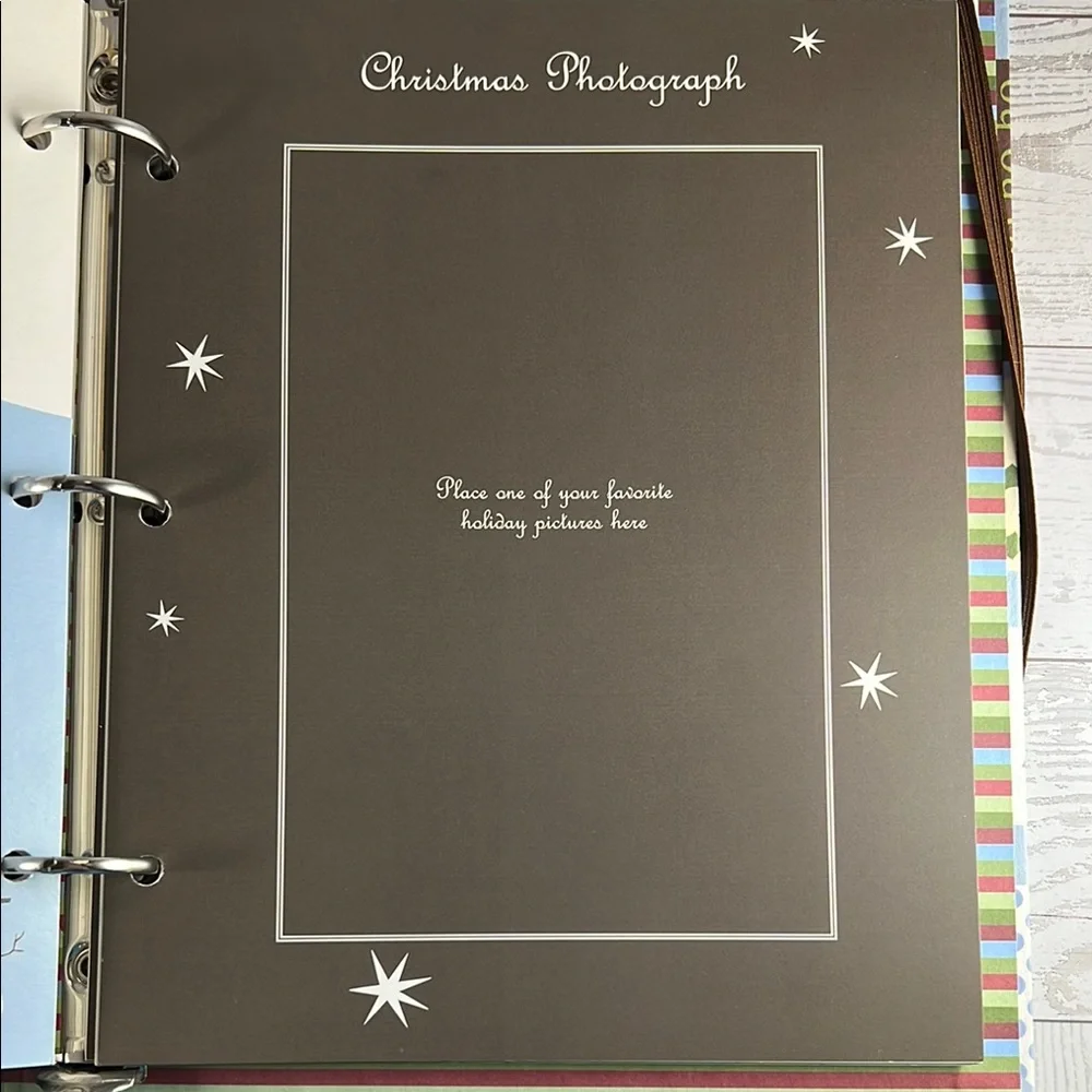 Holiday Organizer Journal with Brown and Blue Cover